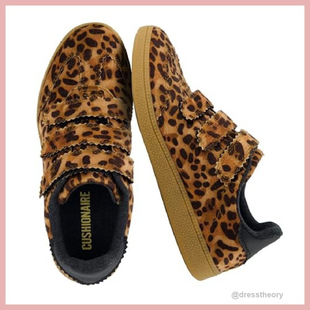 Vegan Hair Calf Sneakers with Hook Loop Closure, Lightweight Comfort - Picture 2 of 8